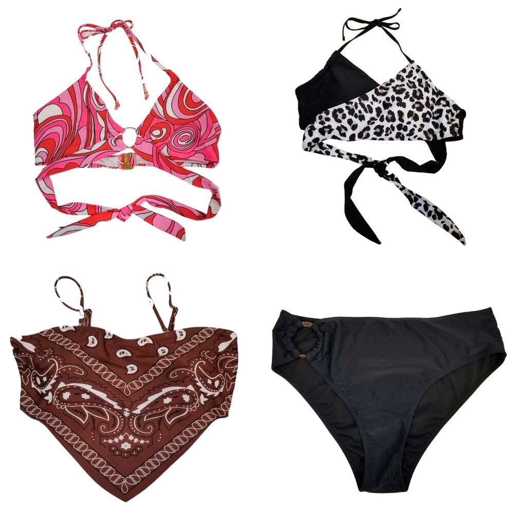 Shein 4 Piece Swimsuit Bikini Pieces Size 1X
